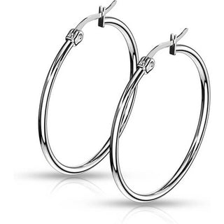 Hoop Earring 316L Round Hoop Earrings 1 Pair