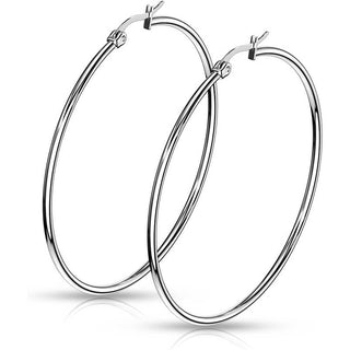 Hoop Earring 316L Round Hoop Earrings 1 Pair
