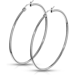 Hoop Earring 316L Round Hoop Earrings 1 Pair