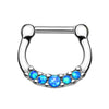 Piercing Septum  Clicker argento a 5 opali Clicker