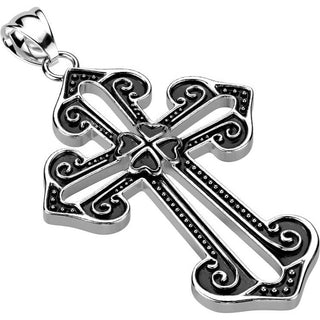 Croce celtica nero e argento