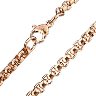 316L Necklace Round Box Chain Lobster Clasp