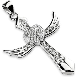 Cross Heart Silver