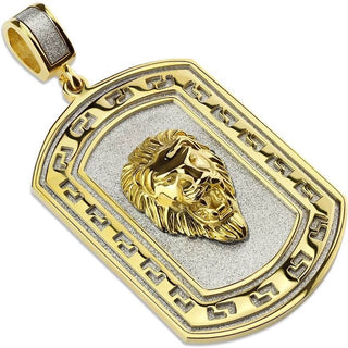Medaglietta per cani oro con leone