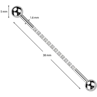 Titanium Industrial Barbell zirconias
