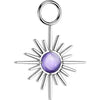 Titanium Attachment starburst dangle natural stone