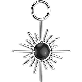 Titanium Attachment starburst dangle natural stone