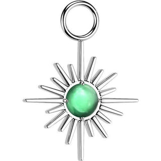 Titanium Attachment starburst dangle natural stone
