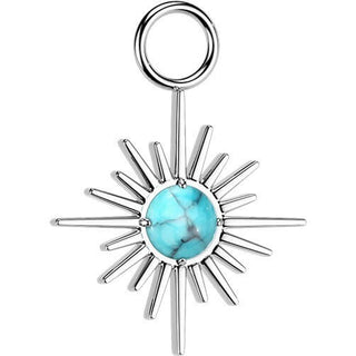 Titanium Attachment starburst dangle natural stone