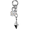 Titanium Attachment 3D Prong Setting Zirconia Dangle