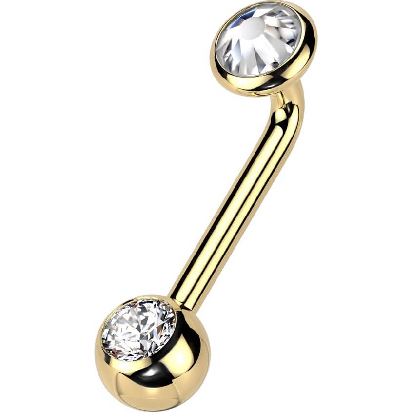 Disco Dermal Anchor In Titanio Con Cristallo - 5.00 Mm, Anallergico, Colore Nero/Kristall - Foto 1