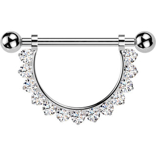 Titanium Nipple Piercing barbell zirconias Internally Threaded