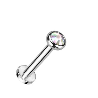 Titanio Labret Zircone / Opale Filettatura Interna