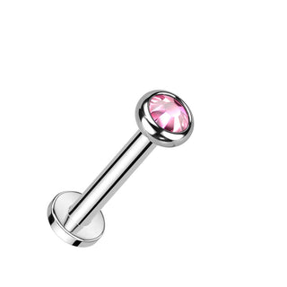 Titanio Labret Zircone / Opale Filettatura Interna