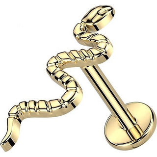 Titanio Labret Design serpente Filettatura Interna