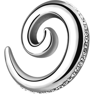 Spirale argento e zirconi