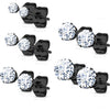Zirconia Silver 5 pair, 5 s pairs