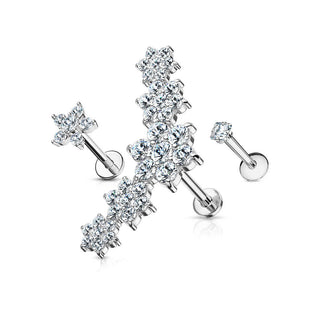 Labret Set Zirconia, 3  pieces