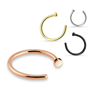 Nose Hoop Half Hoop Ring, 4  pieces