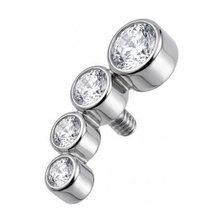 Titanium Top Curved Four Zirconia Cluster Internally Threaded