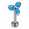 Titanium Labret Three Sphere Trinity Cluster Internally Threaded