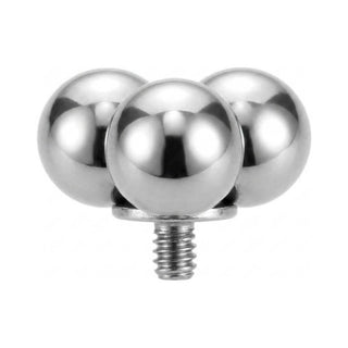 Titanium Top Triple Ball Cluster Internally Threaded