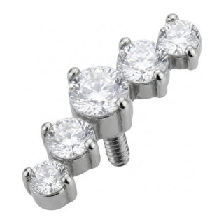 Titanium Top Five Zirconia Curved Cluster Internally Threaded