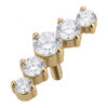 Titanium Top Five Zirconia Curved Cluster Internally Threaded