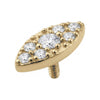 Titanium Top Marquise Zirconia Cluster Internally Threaded
