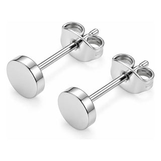 Titanium Earring Flat Circle Disc