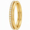 Titanium Ring Double Band Pave Gemstones Clicker