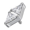 Titanium Top Double Triangle Zirconia Internally Threaded