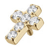 Titanium Top Cross With Clear Zirconia Internally Threaded