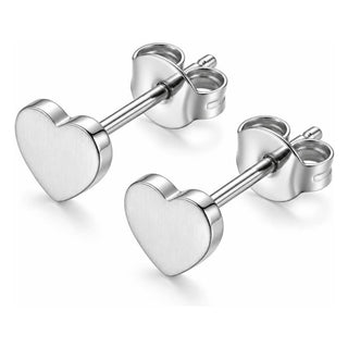 Titanium Earring Heart Shape For Earlobe