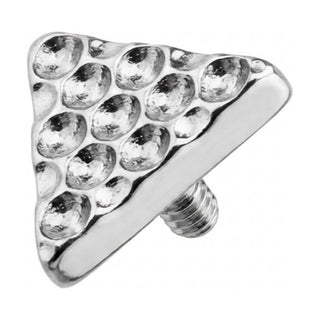 Titanium Top Hammered Texture Triangle Internally Threaded