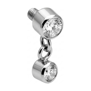 Titanium Top Double Zirconia Dangle Internally Threaded