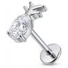 Titanio Labret Design Ananas con Cristallo Filettatura Interna