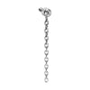 Titanium Top Round Zirconia With Dangle Chain Internally Threaded