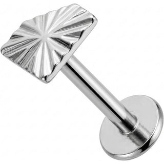 Titanio Labret Rettangolo Raggi Solari Filettatura Interna