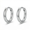 Titanium Earring Solid Circle Huggie Hoop