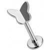 Titanio Labret Top Silhouette Farfalla Filettatura Interna