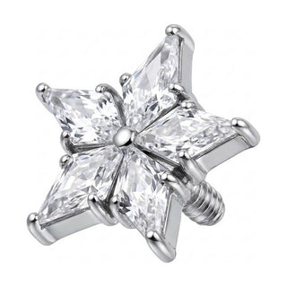 Titanium Top Six Point Star Internally Threaded