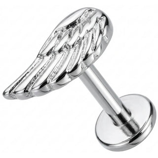 Titanio Labret Ala d'Angelo Dettagliata Filettatura Interna