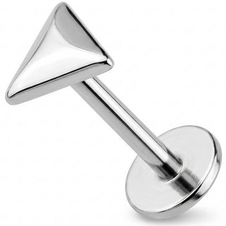 Titanio Labret Triangolo Smussato Liscio Filettatura Interna