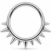 Titanium Ring Cone Spikes Crown Clicker