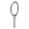 Titanium Ring Bar Dangle Zirconias Clicker