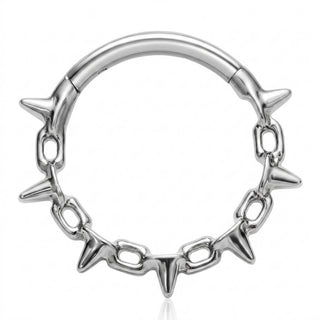 Titanium Ring Spiked Chain Clicker