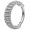 Titanium Ring Hammered Clicker