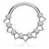Titanium Ring Triangles Zirconia Clicker
