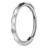 Titanium Ring Faceted Clicker